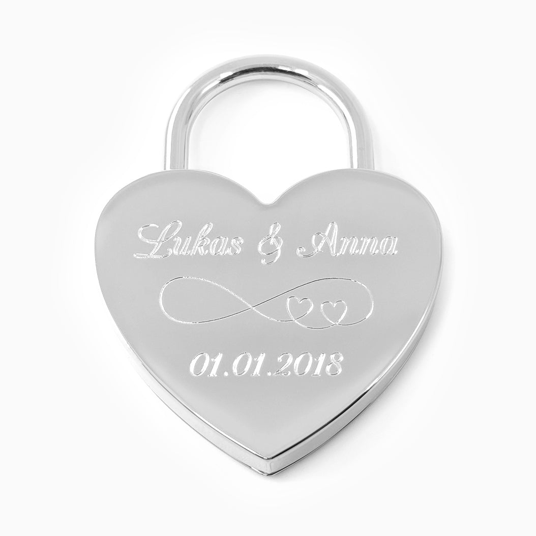 Weiteres Schloss: Herzschloss Silber