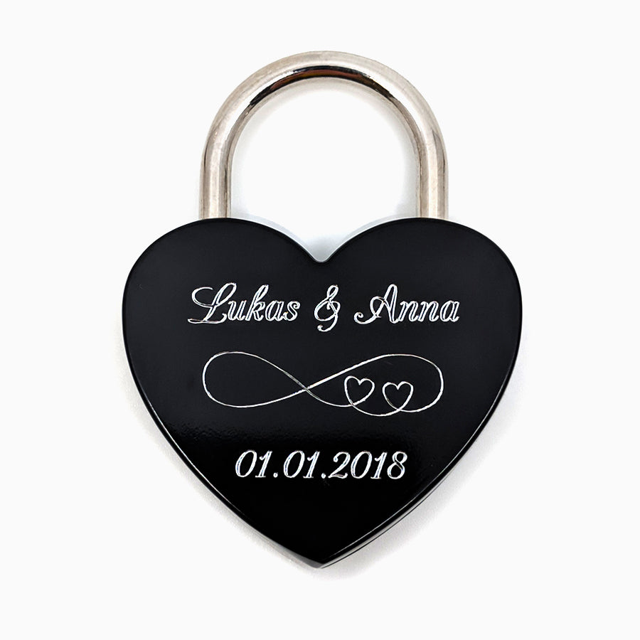 Weiteres Schloss: Herzschloss Onyx Schwarz