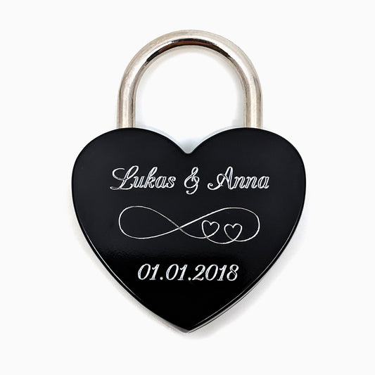 Weiteres Schloss: Herzschloss Onyx Schwarz